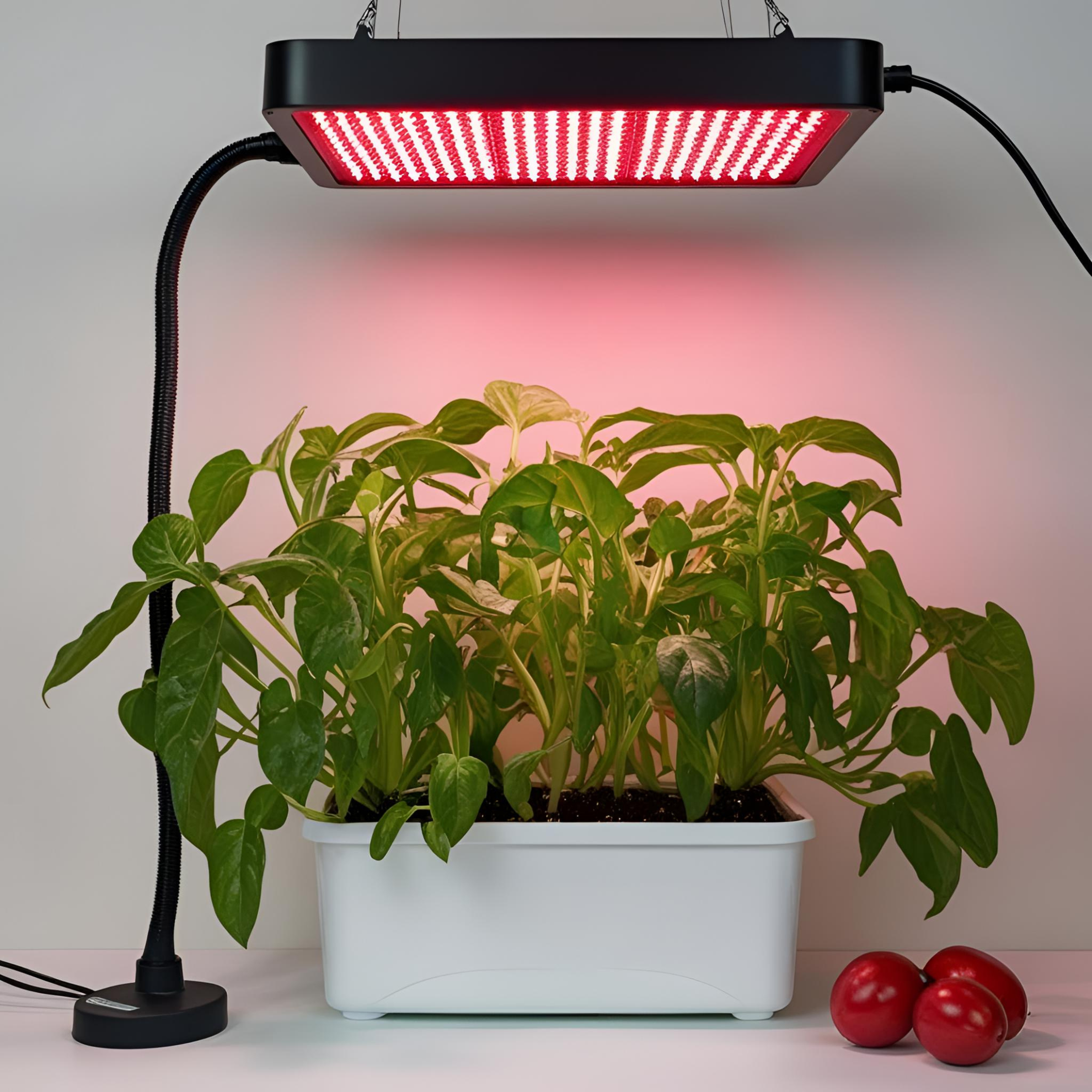 光源とエチレン除去で効率的な植物育成