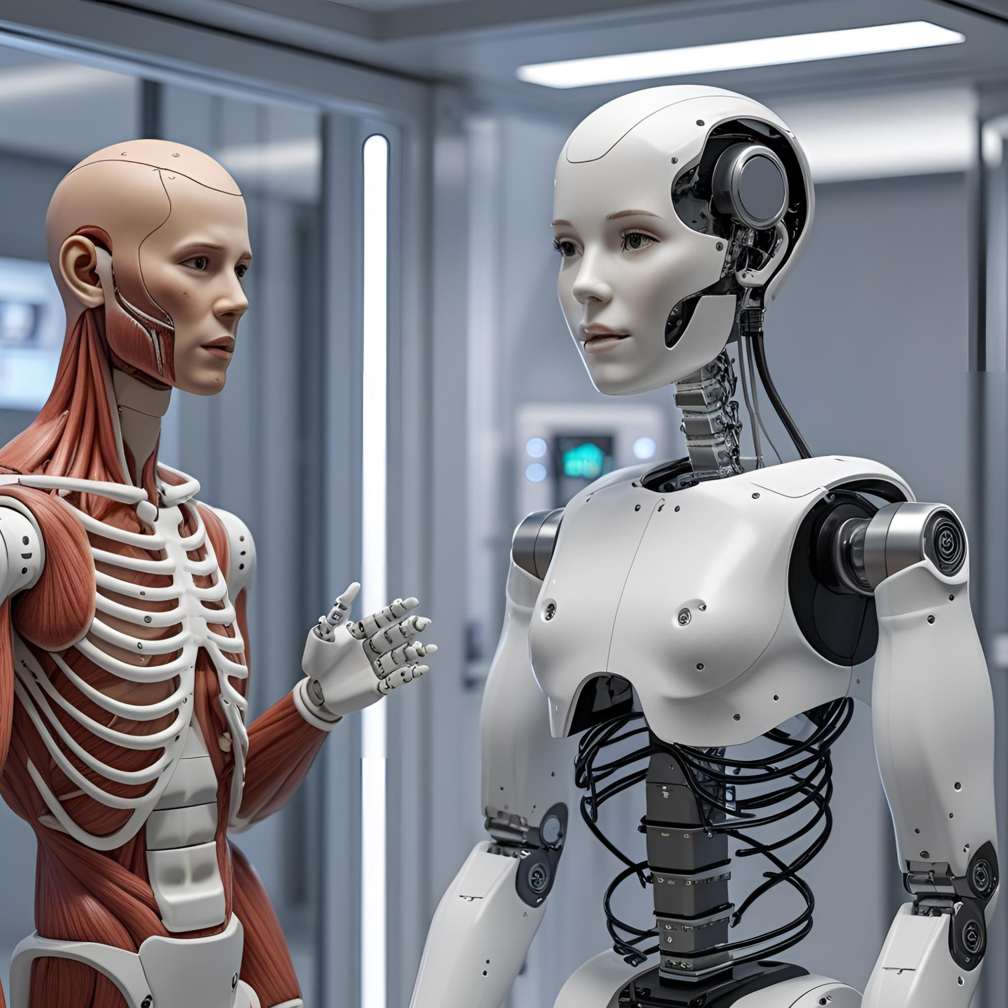 人間の表情と筋肉運動を再現する先進的な人体模擬装置